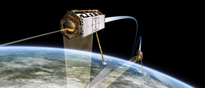 Foto: DLR – Satellitenzwillinge TerraSAR-X und TanDEM-X